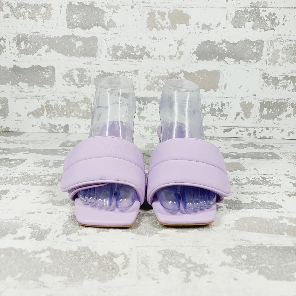 New OPEN EDIT Cava Slide Sandal In Purple Spray A251 - Picture 6 of 11